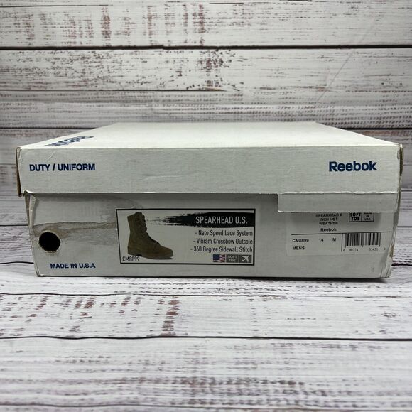 Reebok Boots - Spearhead 8" Hot Weather Boot - Size 14 Soft Toe - Coyote Brown - Picture 1 of 12